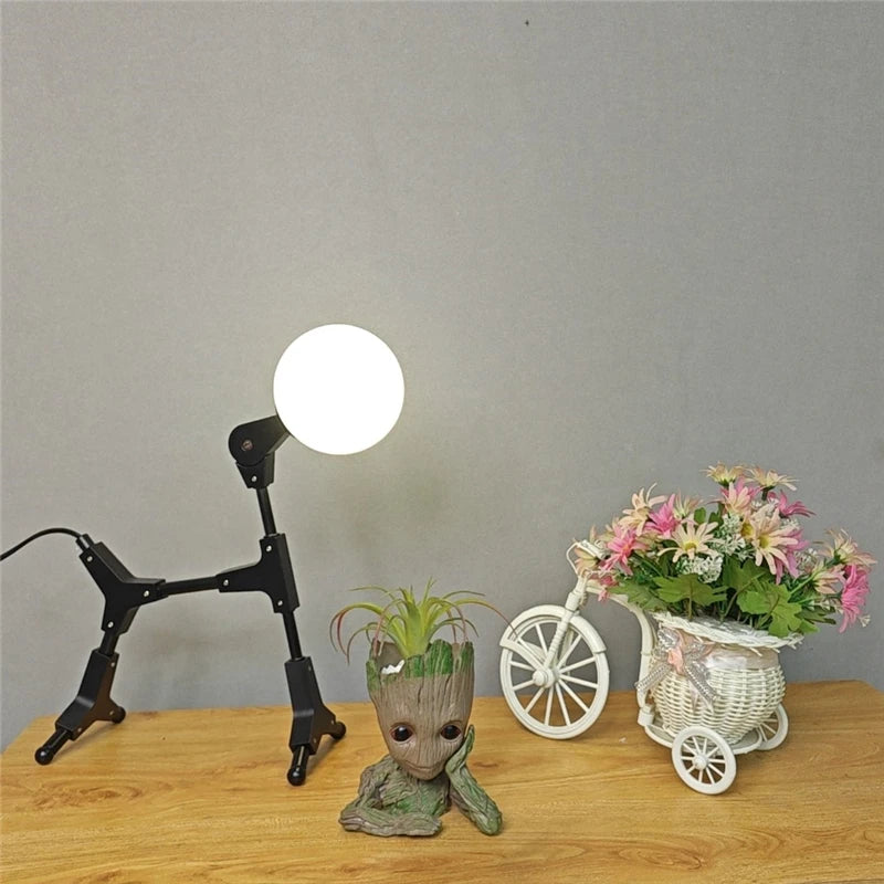 lampe de sol art abstrait animaux fer décoration nordique - vue 4 sur 7