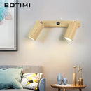 botimi applique murale fer interrupteur bouton-poussoir imitation bois nordique