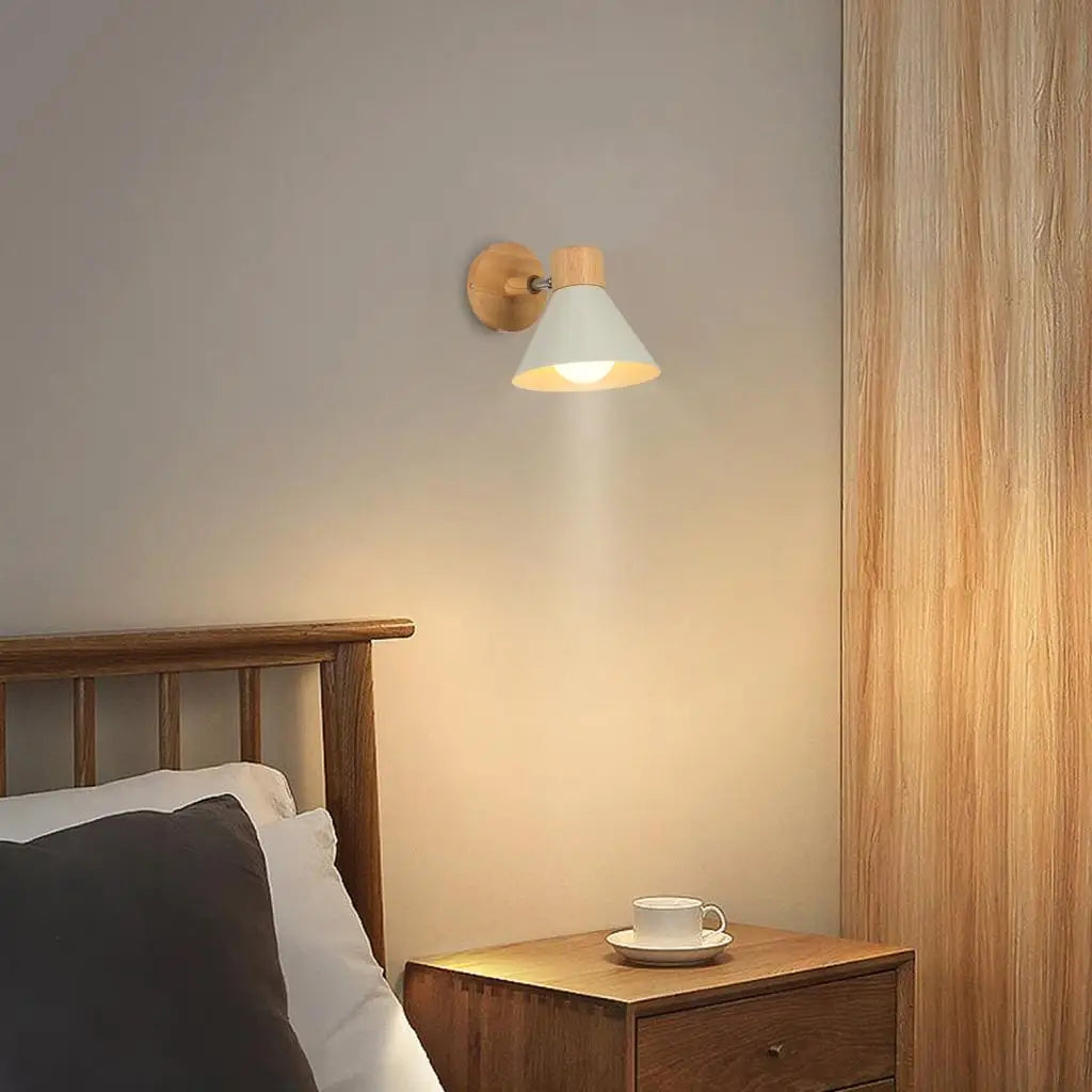 applique murale led en bois style nordique moderne - vue 4 sur 23