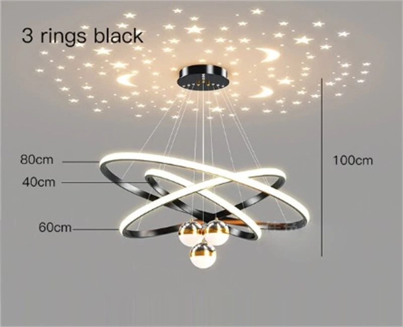 lustre led romantique projecteur de ciel étoilé avec télécommande - vue 14 sur 16