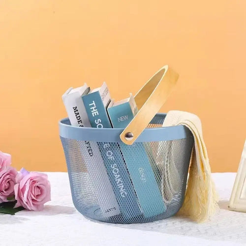 panier de rangement léger et élégant en fer pliable - vue 5 sur 12