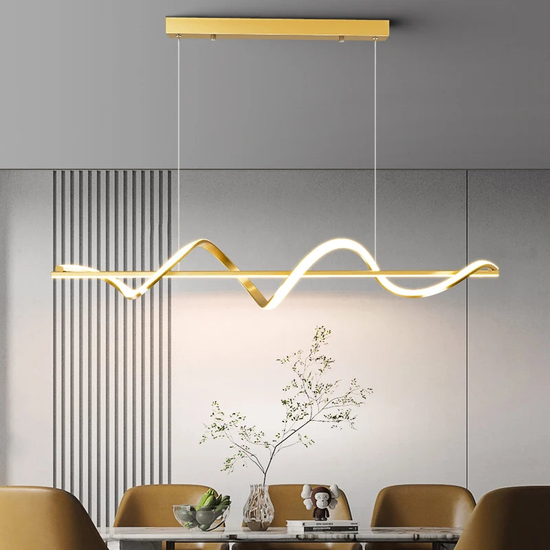 suspension moderne à led au design minimaliste élégant - vue 5 sur 18