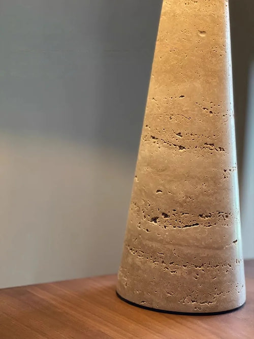 lampe à poser en pierre rétro design pour décoration intérieure - vue 5 sur 7