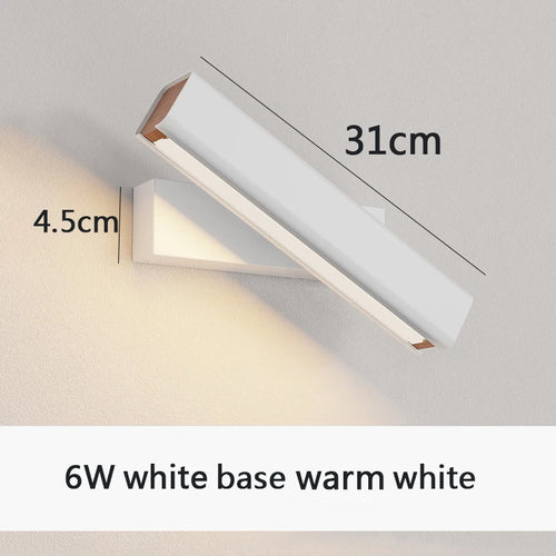 Moderne rotatif applique murale LED lumière salon chambre Foyer Restaurant applique éclairage porche étude lecture couloir décor applique murale 6pa - vue 20 sur 22