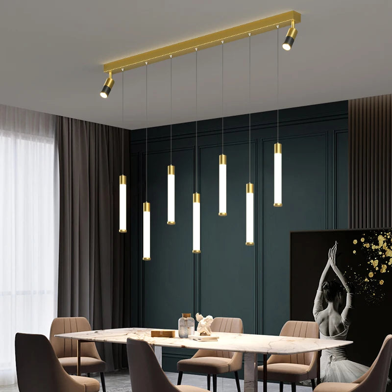 lustre moderne lumineux à économie d'énergie pour une ambiance chaleureuse - vue 2 sur 14