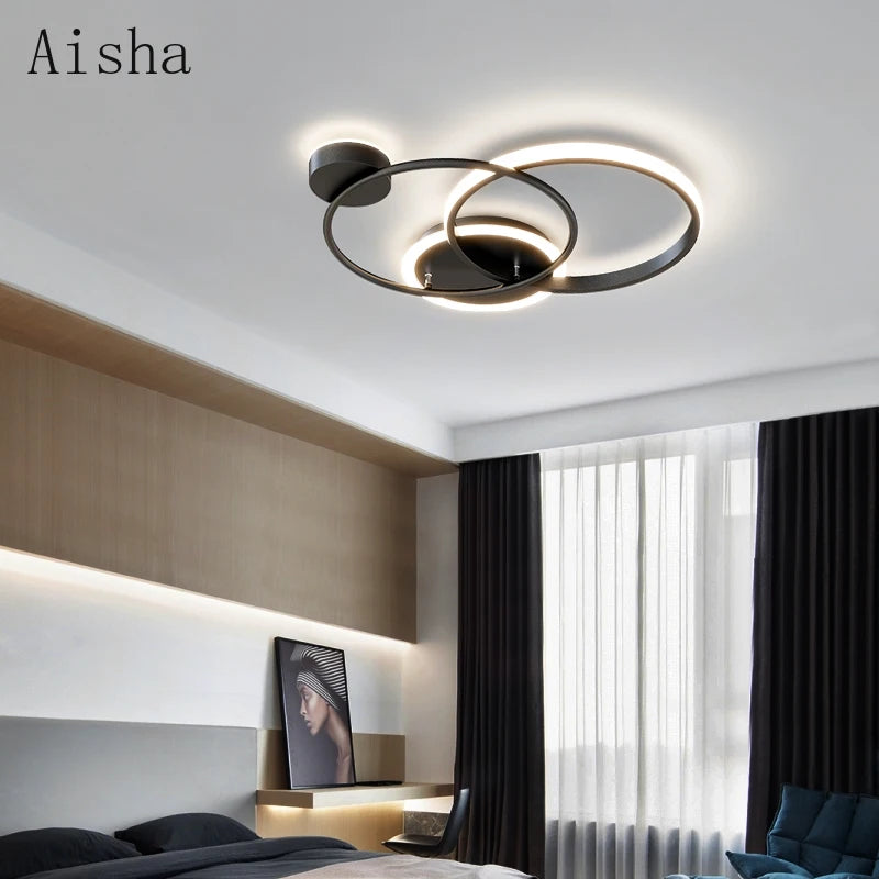 plafonnier led nordique design pour éclairage intérieur décoratif - vue 3 sur 7