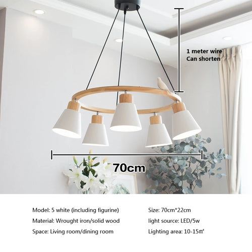 Lampe suspension nordique moderne Macaron - vue 14 sur 18