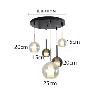 suspension en verre design nordique moderne pour éclairage décoratif - vue 11 sur 17