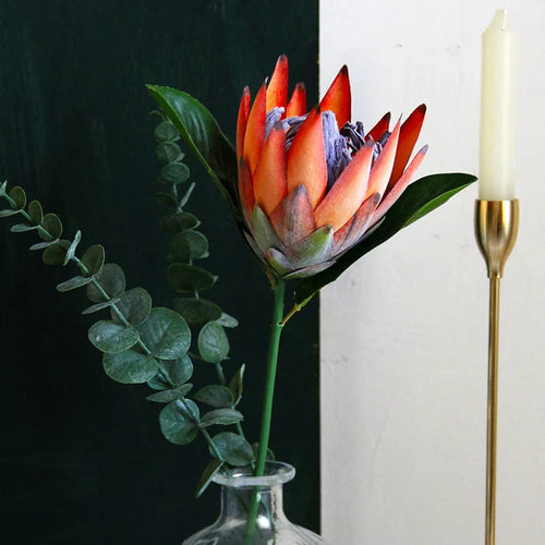 branche de protea cynaroides fleurs artificielles pour jardin et décoration - vue 2 sur 12