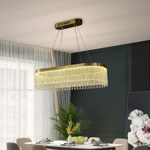 lustre en cristal led design moderne pour intérieur élégant - vue 5 sur 11