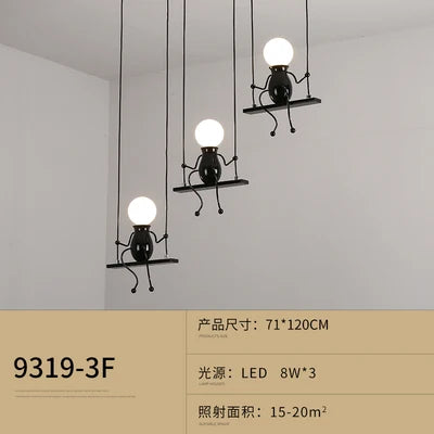 suspension moderne en fer pour décoration nordique - vue 12 sur 22