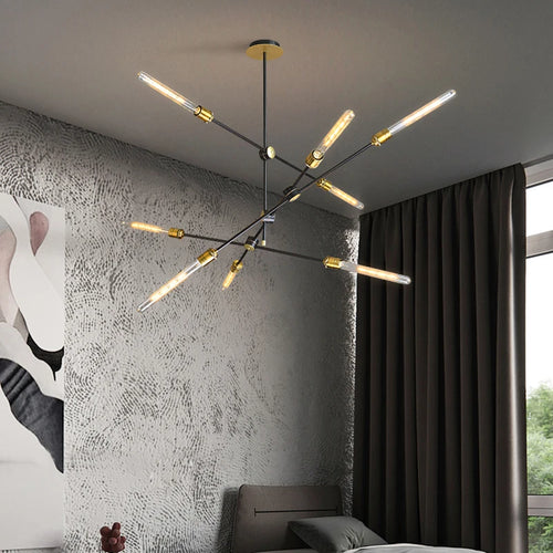 lustre en tube de verre design nordique pour décoration intérieure - vue 2 sur 12