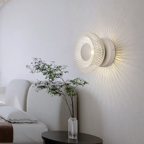 Italy Horn Design Iron Mesh Aisle Lamp Sconce Corridor Ceiling Bedroom TV Backdrop Ceramic Head LED Home Decor Wall Lighing - vue 6 sur 11