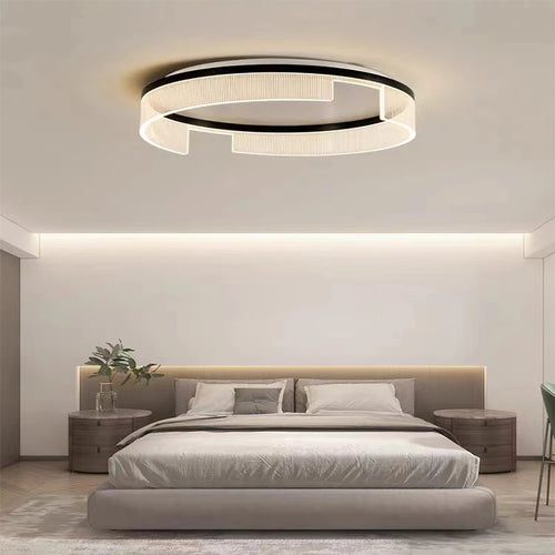 plafonnier led moderne rond en métal et acrylique pour intérieur - vue 3 sur 13