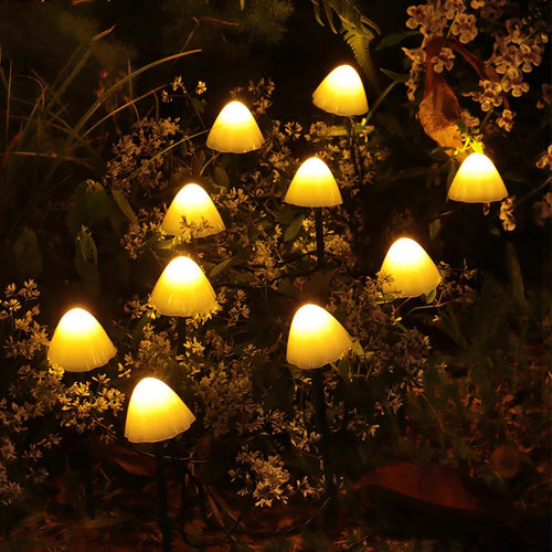 Lampe à gazon solaire champignon lampe à LED extérieure brillant sans électricité IP65 jardin décorer terrasse solaire étanche lumière de pelouse - vue 5 sur 6