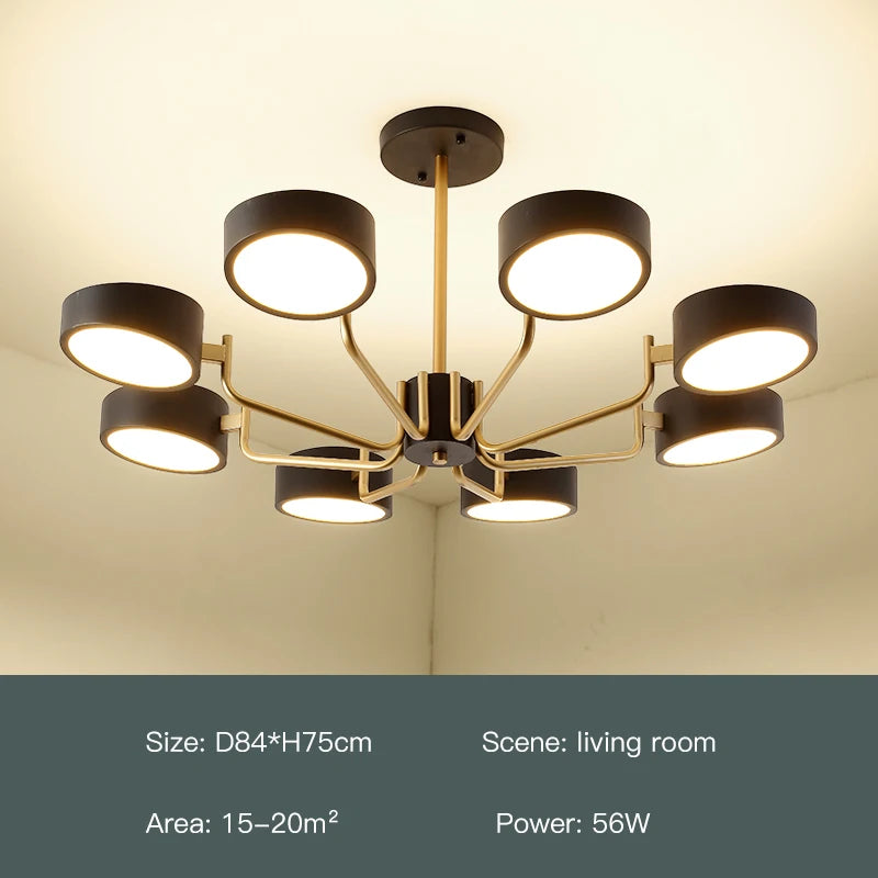 lustre moderne simple pour éclairage intérieur design élégant - vue 10 sur 18