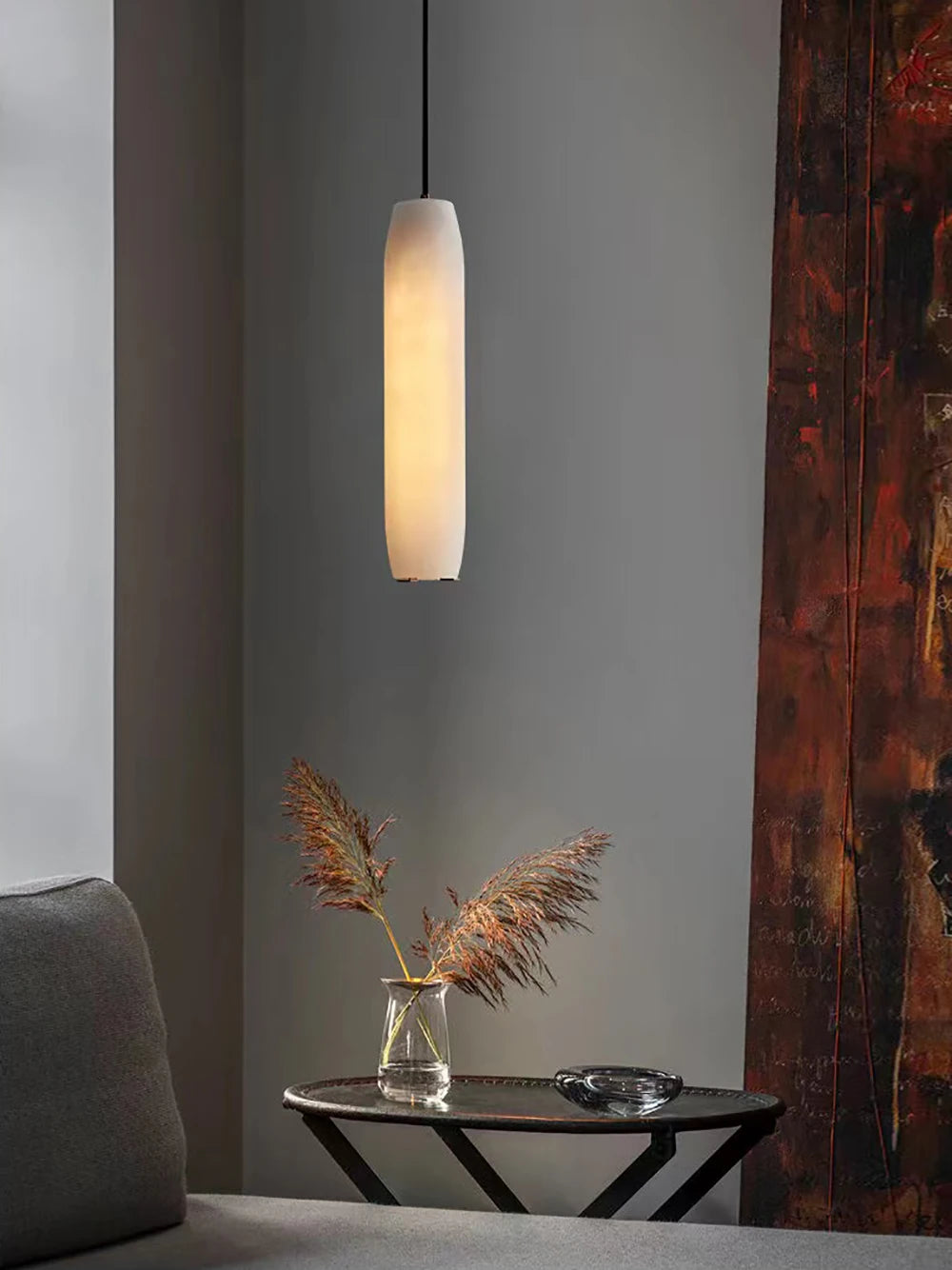 Suspension Simple Créatif Minimaliste Luxe LED Personnalité Artistique Marbre pour Escalier - vue 4 sur 19