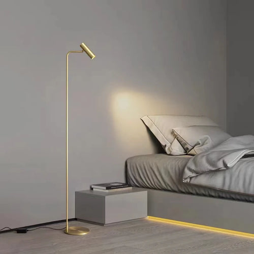 lampadaire en laiton minimaliste rotatif avec 3 gradations - vue 4 sur 8