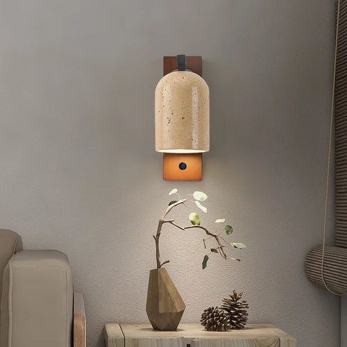 applique murale led en pierre naturelle pour hôtel avec interrupteur - vue 2 sur 10