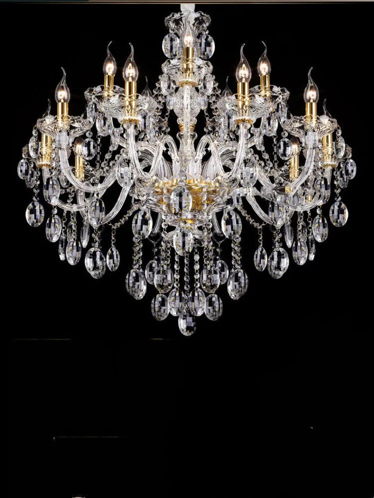 lustre en cristal moderne avec lumière design élégant - vue 5 sur 11