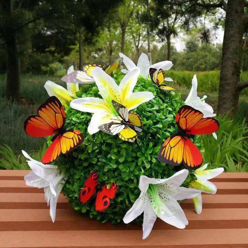 boule décorative en gazon artificiel pour jardin mariage et balcon - vue 8 sur 10