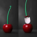 brosse de toilette cerise avec long manche et support créatif