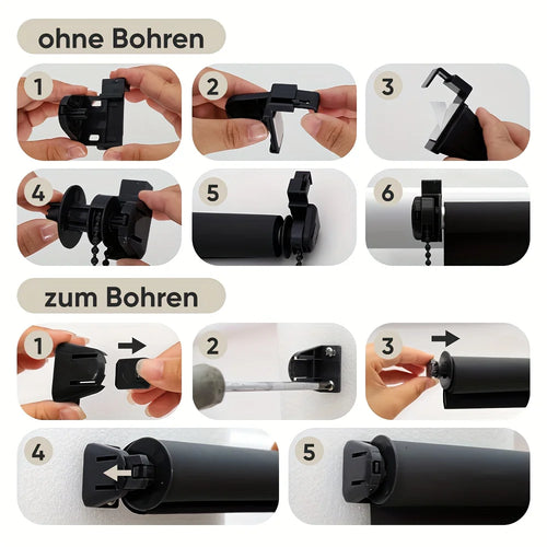 Store occultant double couche sans percage pour chambre - vue 6 sur 6