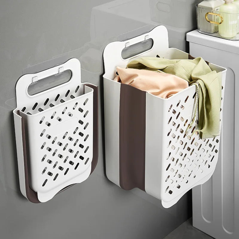 panier de rangement pliable à suspendre pour linge sale - vue 3 sur 19