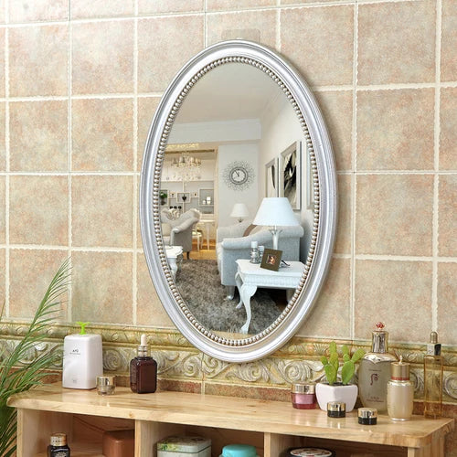 miroirs décoratifs ovales nordiques suspendus en macramé - vue 10 sur 12