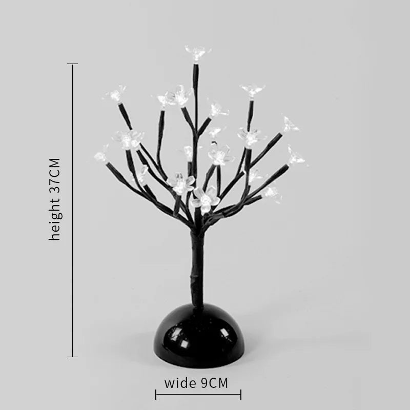 Veilleuses LED Cerisier Fleur Arbre Lampe Bureau Maison Chambre Décor - vue 7 sur 7