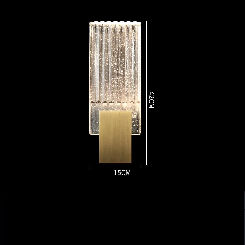 applique murale design gouttelette d'eau cristal led cuivre nordique - vue 18 sur 20