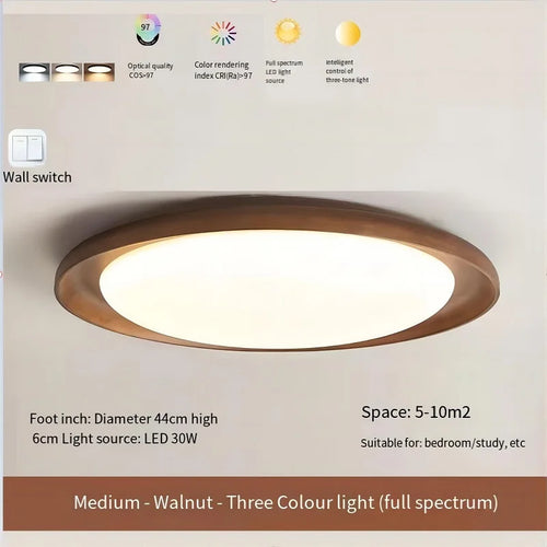 plafonnier en bois massif design wabi-sabi pour intérieur lumineux - vue 10 sur 10