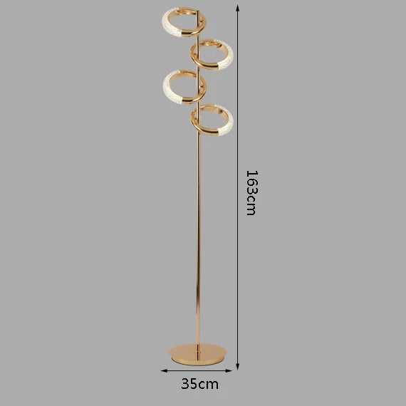 lampadaire en anneau design nordique minimaliste créatif luxe