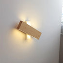 Applique murale LED rotative en bois