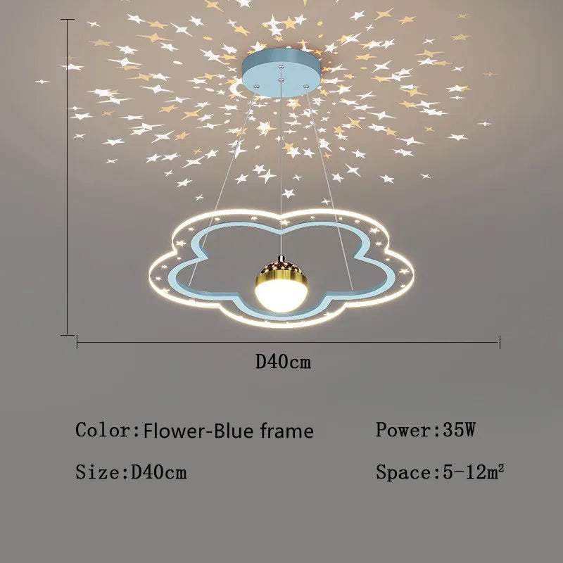 LED moderne créatif étoile suspension lumières enfants chambre lustre chambre salle d'étude maison dessin animé chambre d'enfants luminaires - vue 11 sur 21