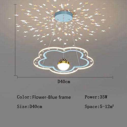 lustre étoile créatif lumineux pour chambre d'enfants - vue 18 sur 21