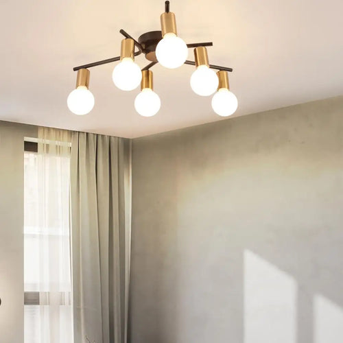 lustre rétro en fer forgé pour éclairage moderne intérieur - vue 5 sur 7