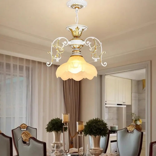 lustre rétro industriel en fer et verre créatif - vue 5 sur 13