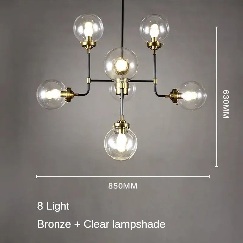lustre artistique en verre pour décoration intérieure moderne - vue 10 sur 24