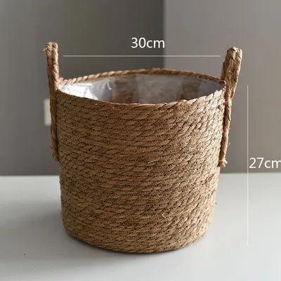 panier tissé à la main pour jardinage et rangement décoratif - vue 7 sur 11