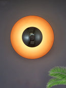 applique murale led ronde en métal diverses teintes éclairage polyvalent