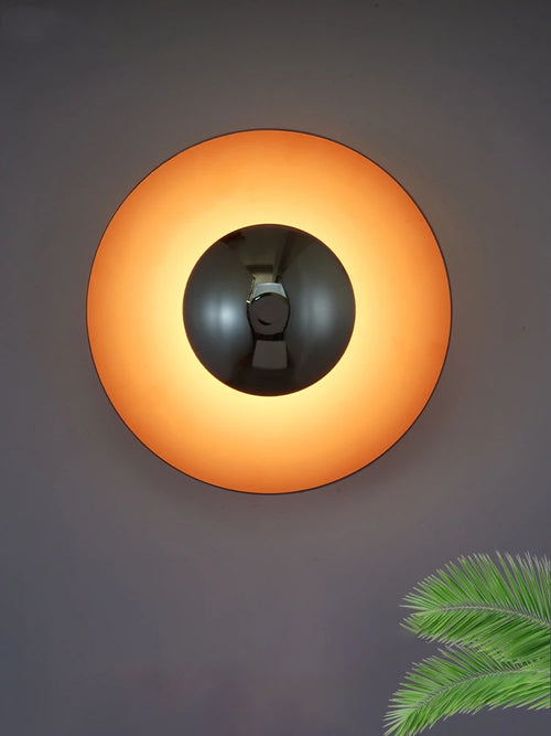 applique murale led ronde en métal diverses teintes éclairage polyvalent - vue 4 sur 12