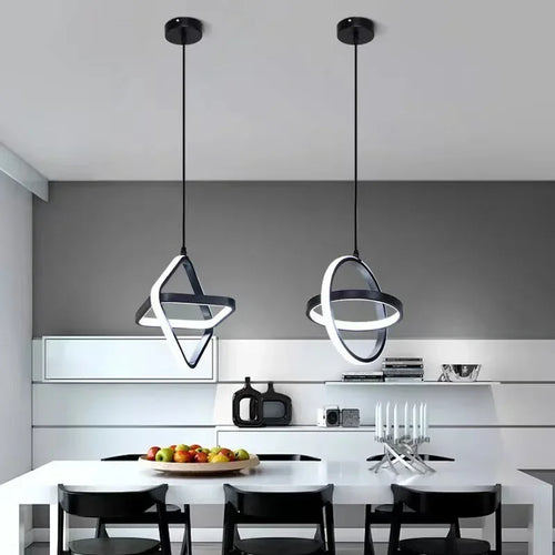 lustre moderne à LED pour un éclairage élégant et décoratif - vue 3 sur 15