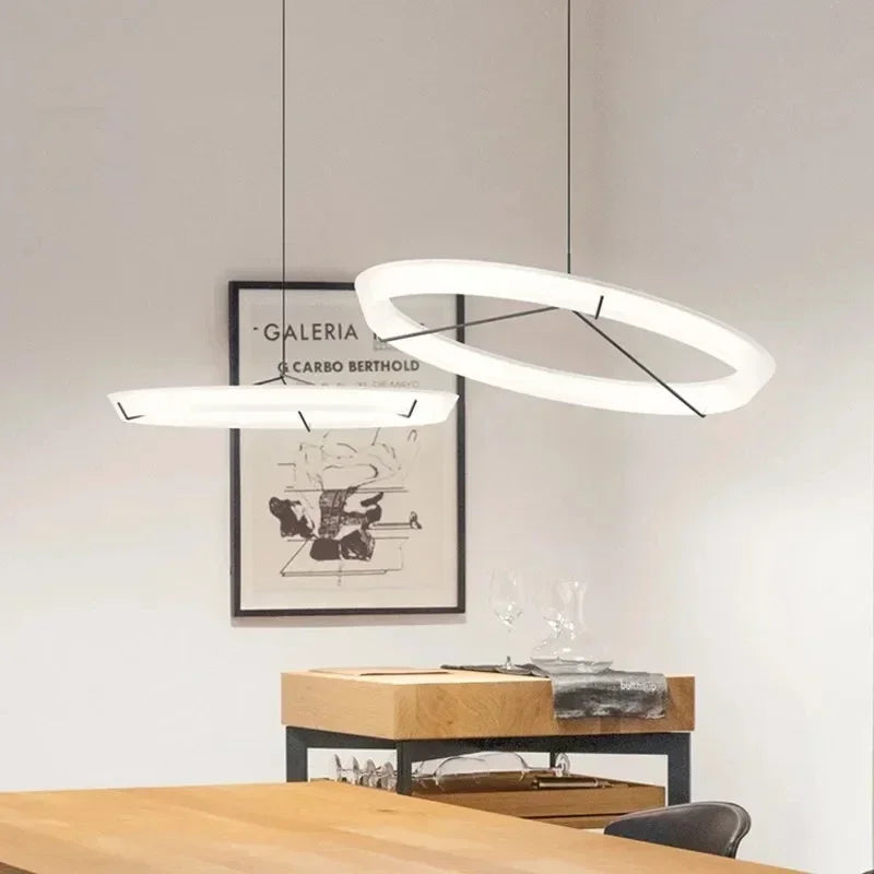 lustre nordique design suspension décorative en acrylique LED - vue 3 sur 18