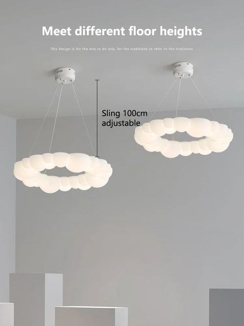 Nordic Living Room Pendant Lamp Modern Simple Atmosphere Cream Wind Lamp Decoration Bubble Restaurant Lamp Master Bedroom Lamps - vue 5 sur 12