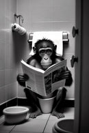décoration murale humoristique avec animaux sur toilettes