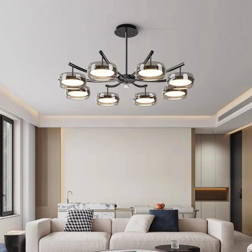 lustre décoratif éclairage intérieur suspendu pour salon - vue 5 sur 8