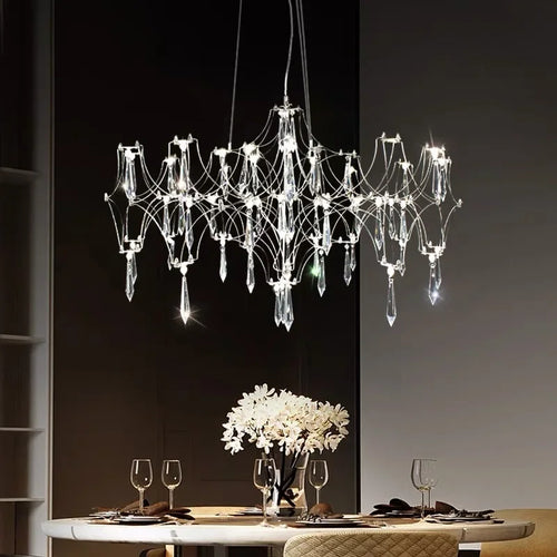 lustre en cristal moderne pour un décor intérieur élégant - vue 2 sur 12