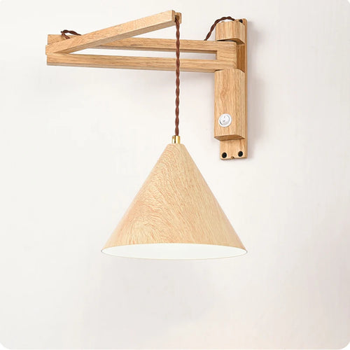 applique murale pliable vintage japonaise avec interrupteur led - vue 2 sur 8
