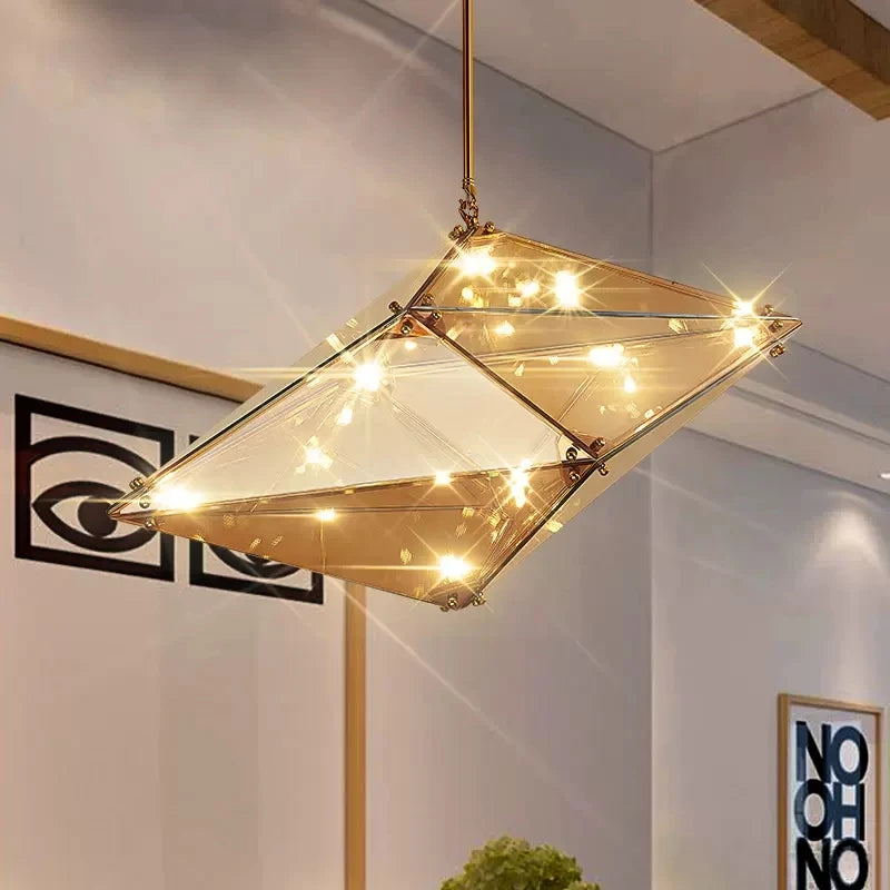 lustre en cristal moderne en forme de goutte d'eau décoratif pour intérieur - vue 4 sur 10